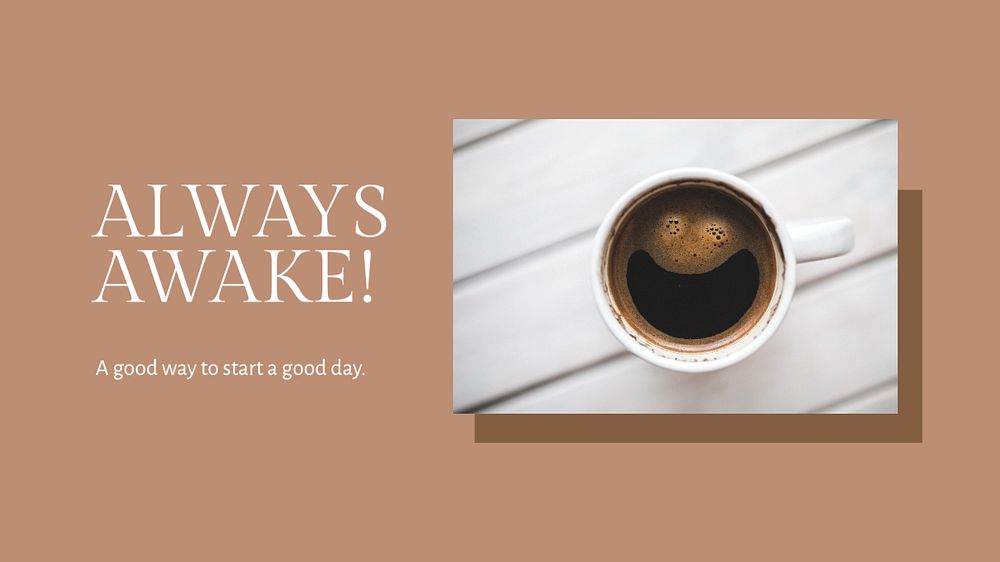 Coffee shop PowerPoint presentation template, editable advertisement