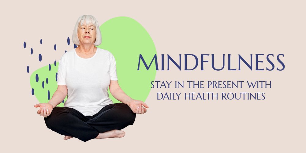 Mindfulness coaching Twitter post template, editable text