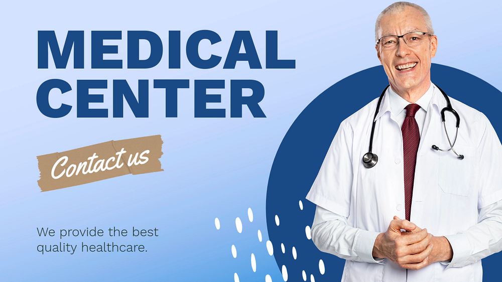 Medical center PowerPoint presentation template, healthcare campaign