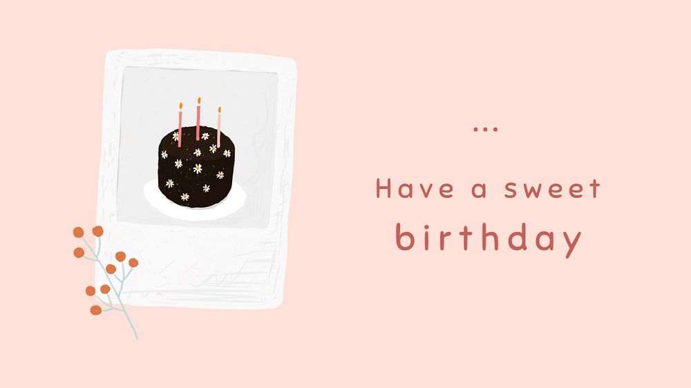 Birthday quote blog banner template, editable design