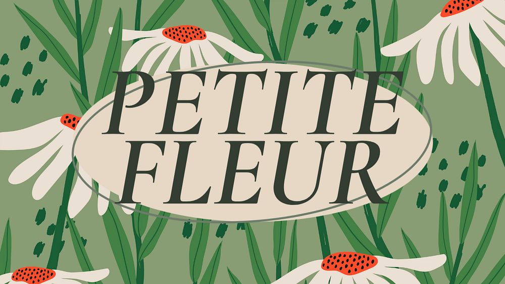Flower market presentation template, minimal illustration