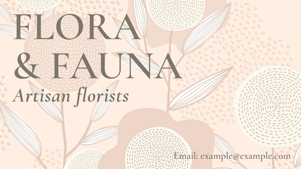 Artisan florists presentation template, minimal illustration