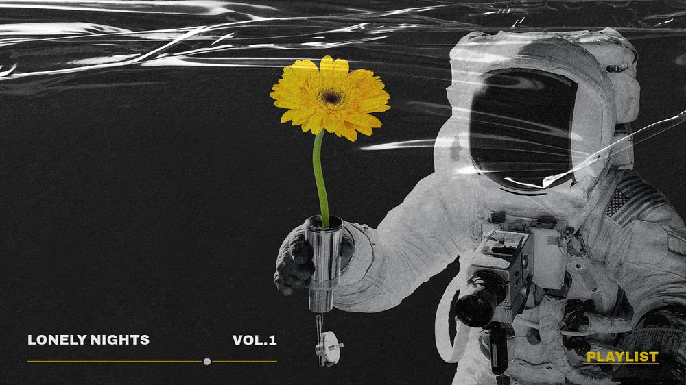 Astronaut music template, Facebook event cover