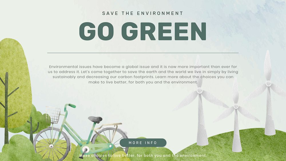 Go green Google slides template