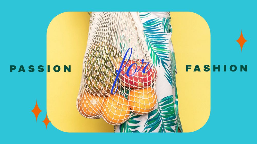 Fashion powerpoint presentation template, editable design