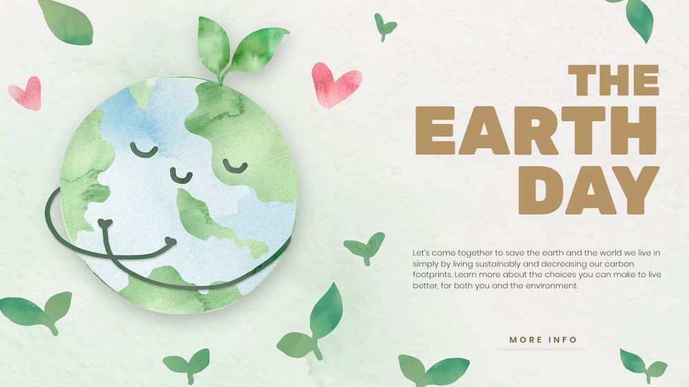 Earth day blog banner template