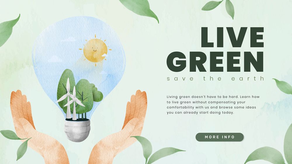 Live green Google slides template