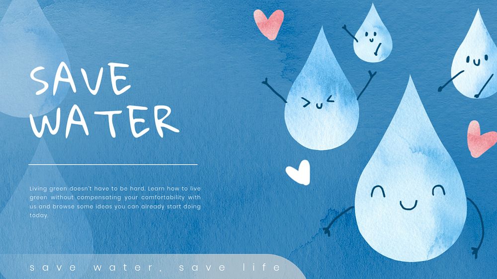 Save water ppt presentation template