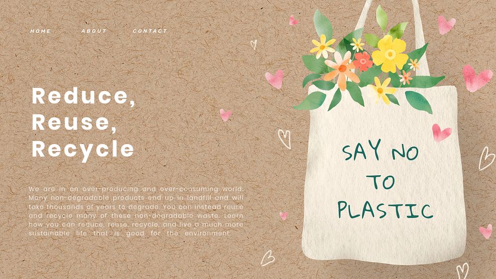 Say no to plastic presentation template for Powerpoint