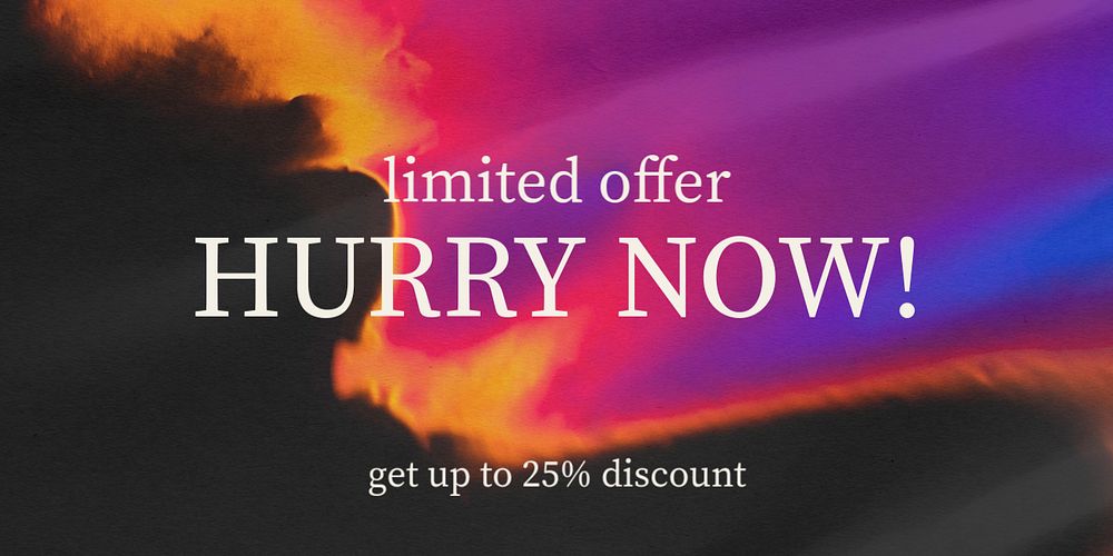 Aesthetic sky Twitter post template, sale advertisement