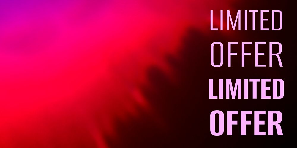 Aesthetic pink Twitter ad template, limited offer text
