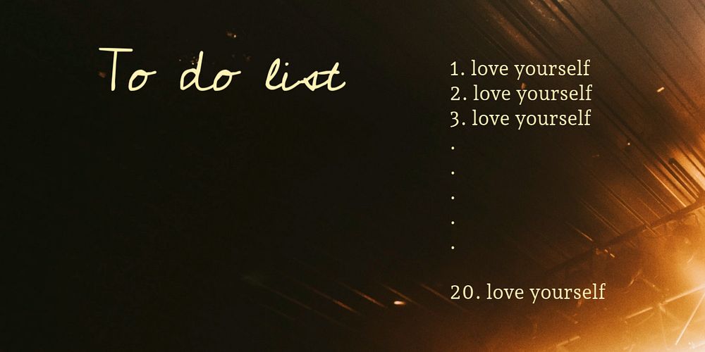 Aesthetic light Twitter ad template, to do list text