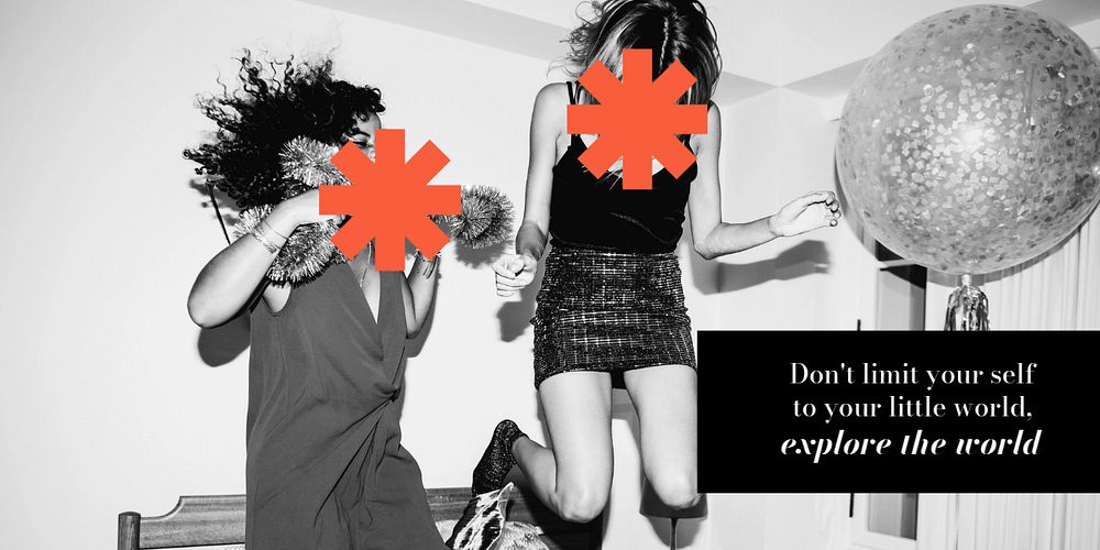 Friendship aesthetic Twitter ad template, motivational quote