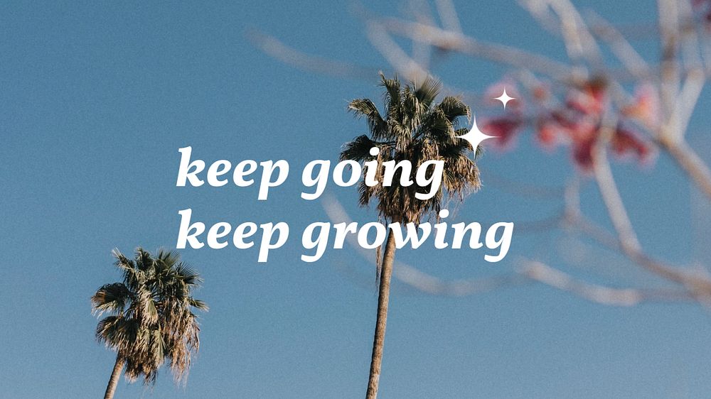 Positive quote desktop wallpaper template, editable design