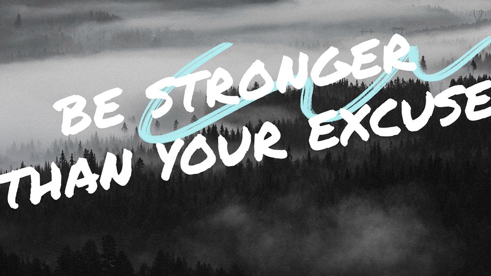 Encouraging quote desktop wallpaper template, editable design