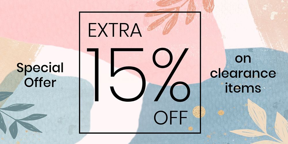Sale twitter ad template, colorful memphis, editable design