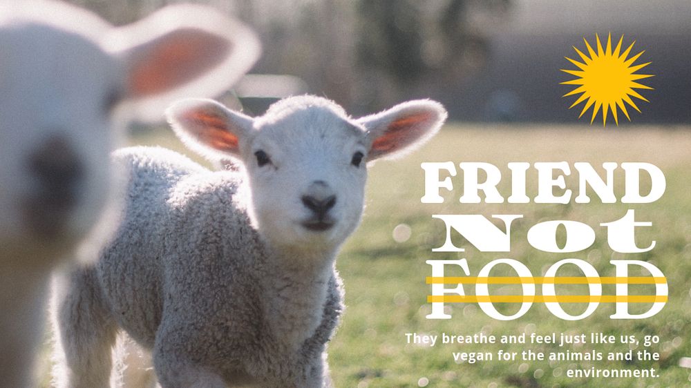 Go vegan ppt presentation template, farming industry design