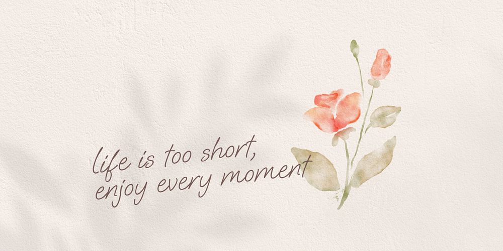 Aesthetic flower twitter post template, editable design