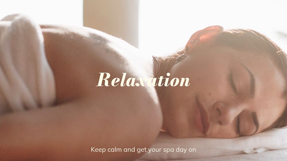 Woman spa blog banner template, editable text