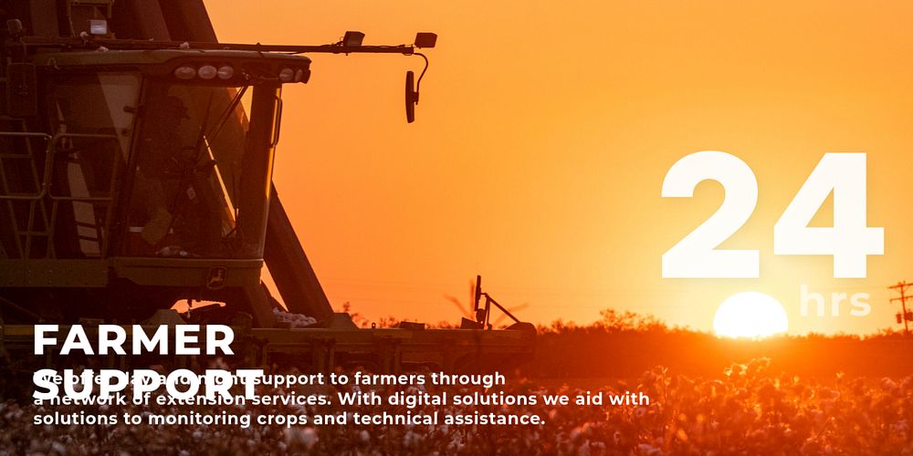 Farmer support Twitter post template, farming industry design