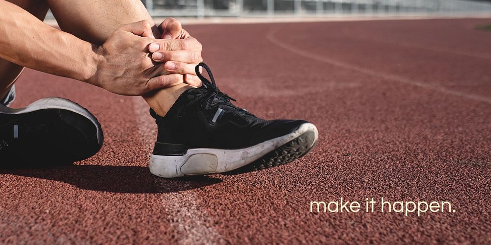 Athletic goals Twitter header template, editable text