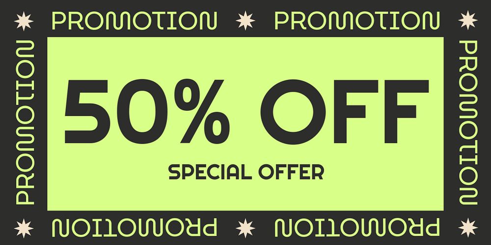 Funky promotion Twitter post template, editable design