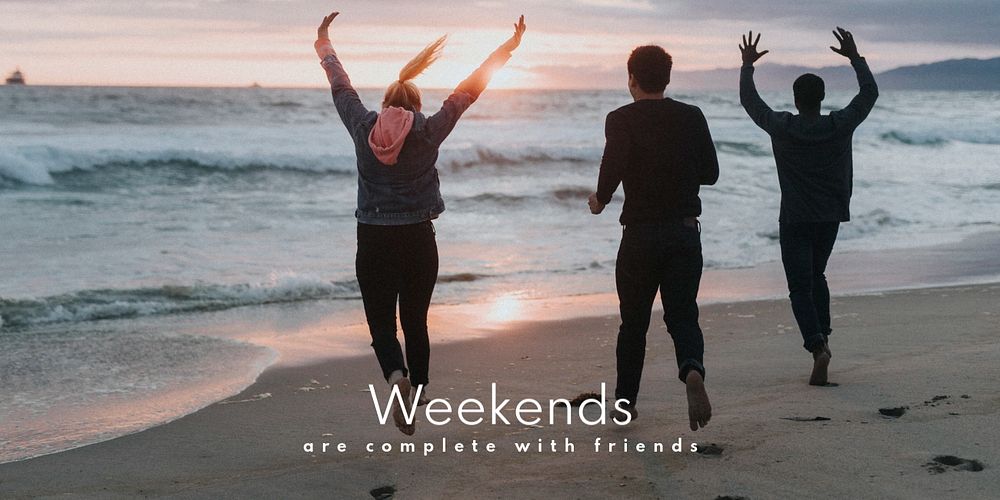 Travel friends Twitter header template, editable text