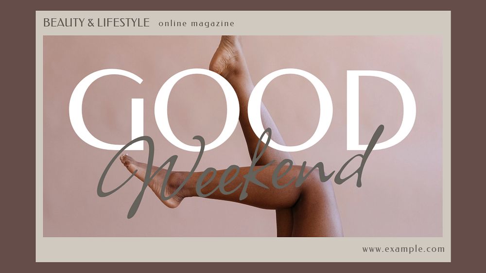 Legs aesthetic YouTube thumbnail template, pink feminine design