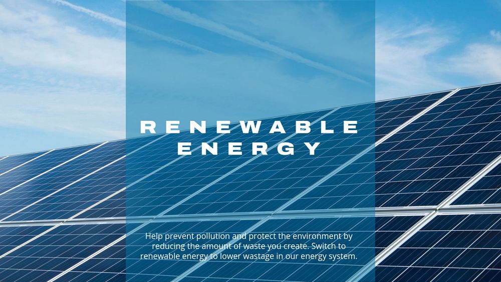 Renewable energy Facebook cover template, | Premium Editable Template ...