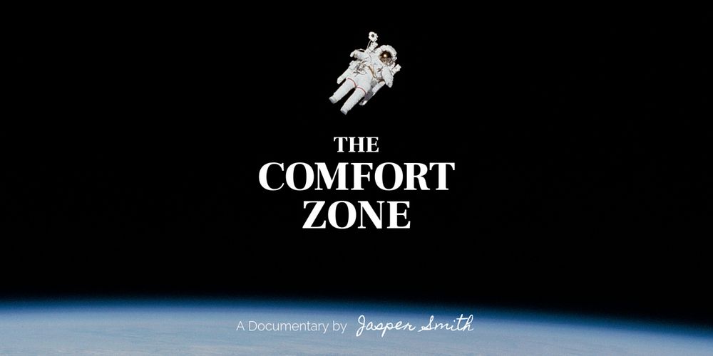 Outer space Twitter post template, astronaut, earth surface