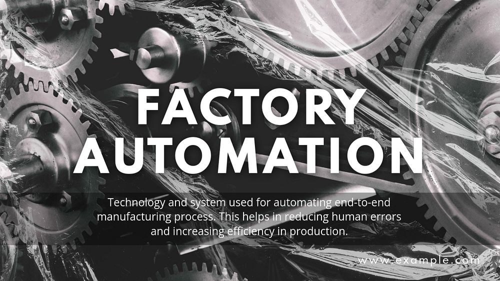 Factory automation blog banner template, editable industry design 