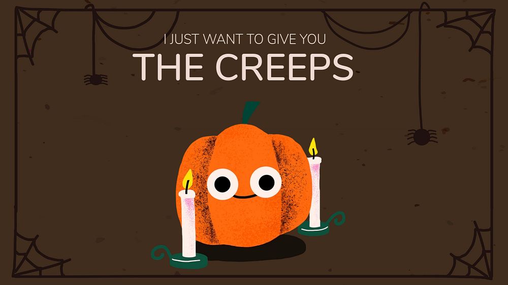 Cute Halloween presentation template, cute design