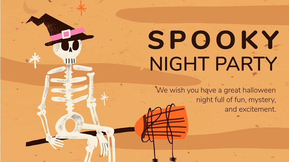 Halloween party presentation template, cute design