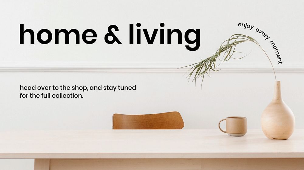 Home decor ppt presentation template, furniture store