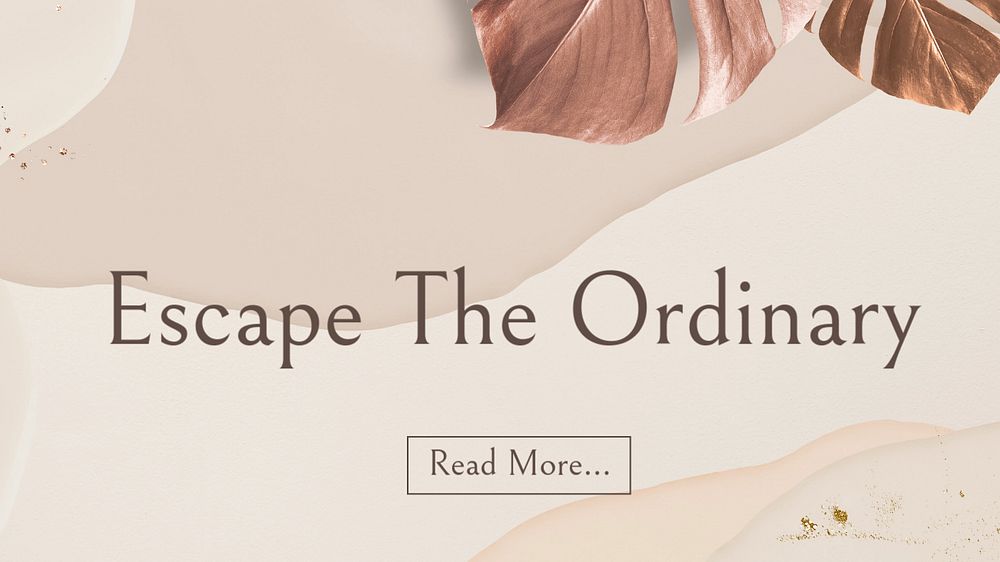 Rose gold blog banner template, small business, editable design