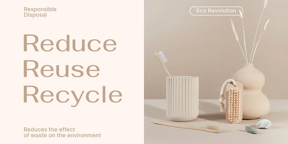 Sustainable business Twitter post template, recycle campaign