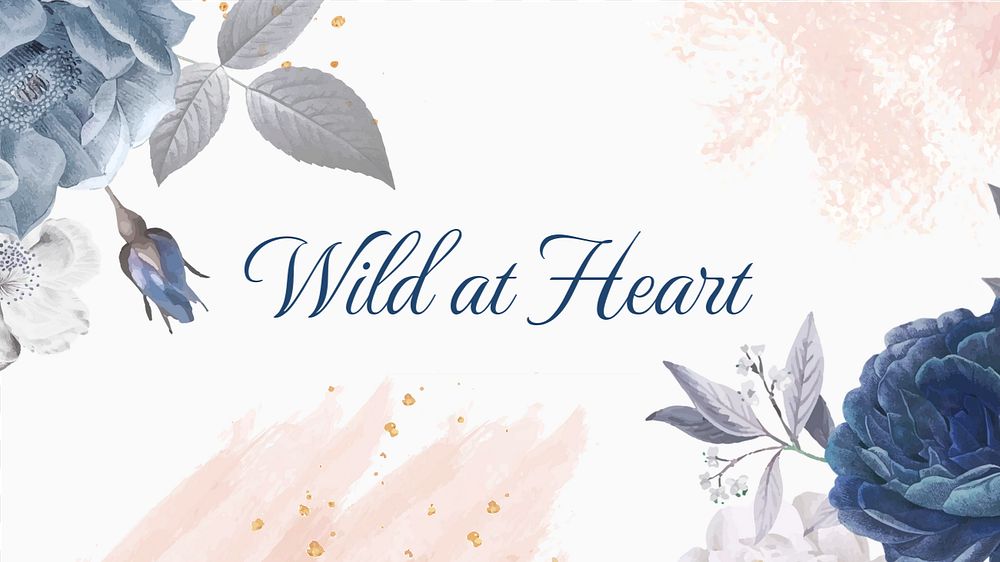 Watercolour flower presentation template, editable text