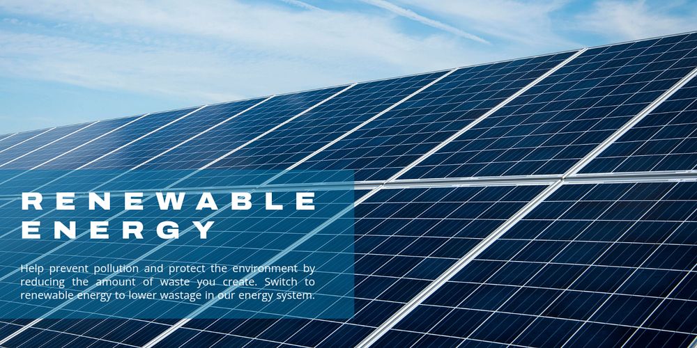 Renewable energy Twitter ad template, solar cell design