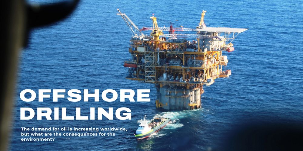 Oil & gas industry Twitter ad template,  editable text