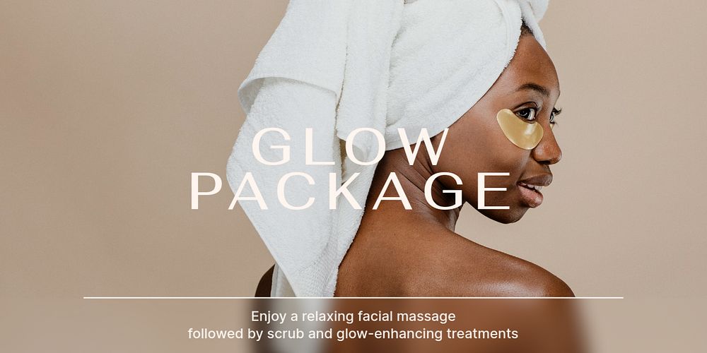 Spa package Twitter post template, beauty advertisement