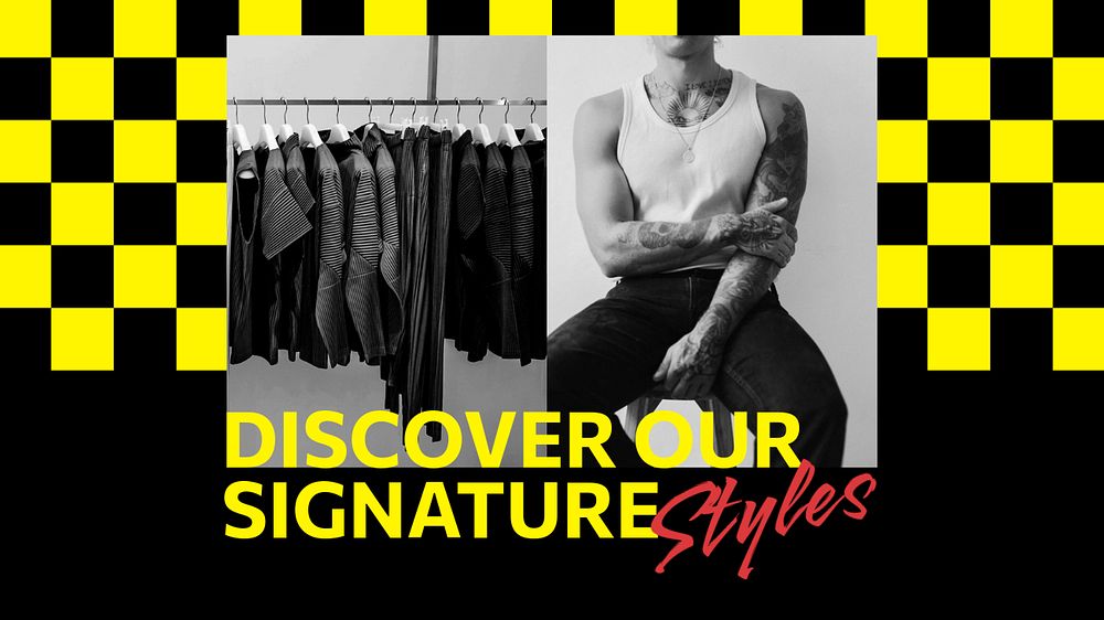 Men's fashion Facebook cover template, editable design