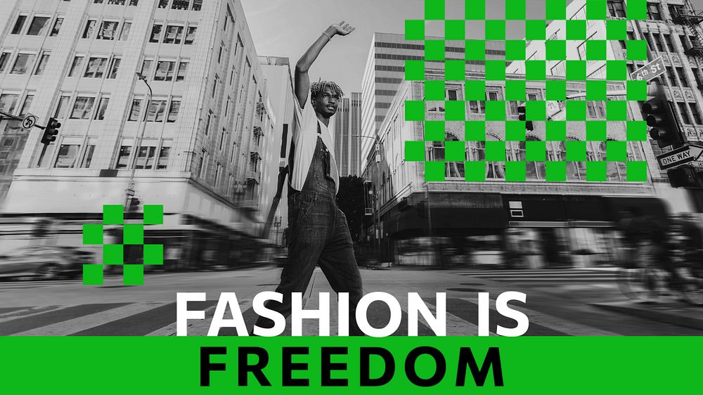 Cool fashion Facebook cover template, editable design