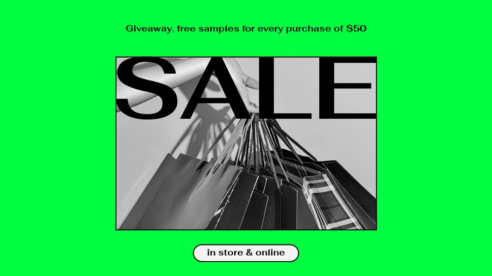 Shopping promotion Facebook cover template, editable design