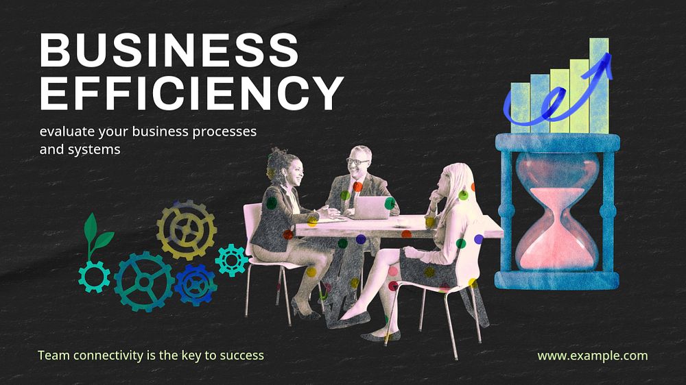 Business efficiency PowerPoint editable template, evaluation remix