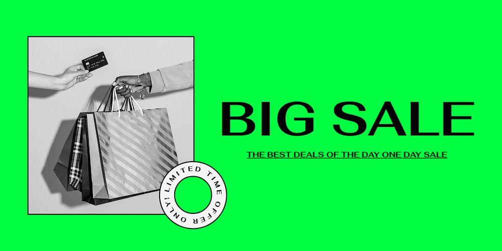 Big sale Twitter ad template, editable design