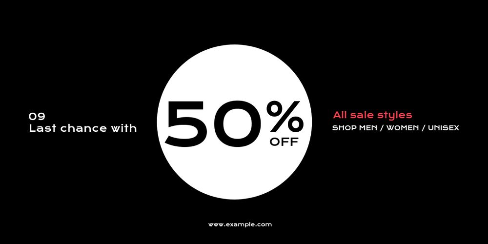 Modern promotion Twitter post template, editable design