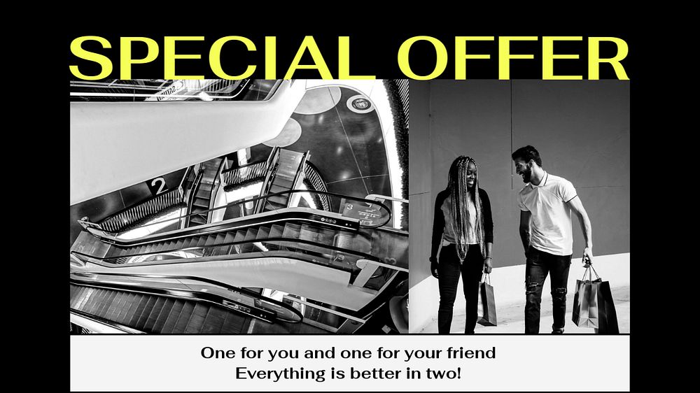 Special offer presentation template, editable design