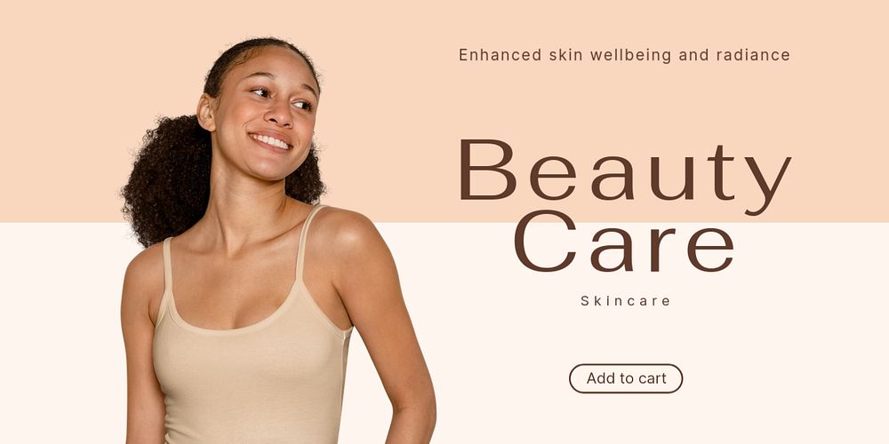 Beauty care Twitter post template, minimal skincare ad