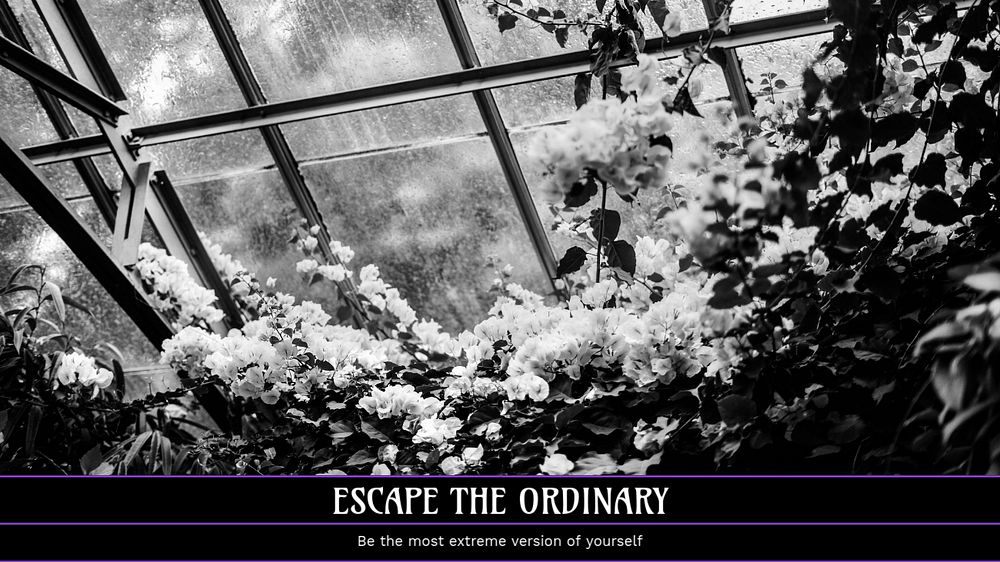 Inspirational quote presentation template, monochrome editable design