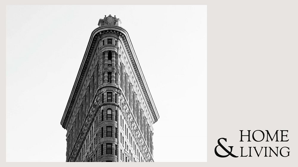 Modern architecture presentation template, editable design